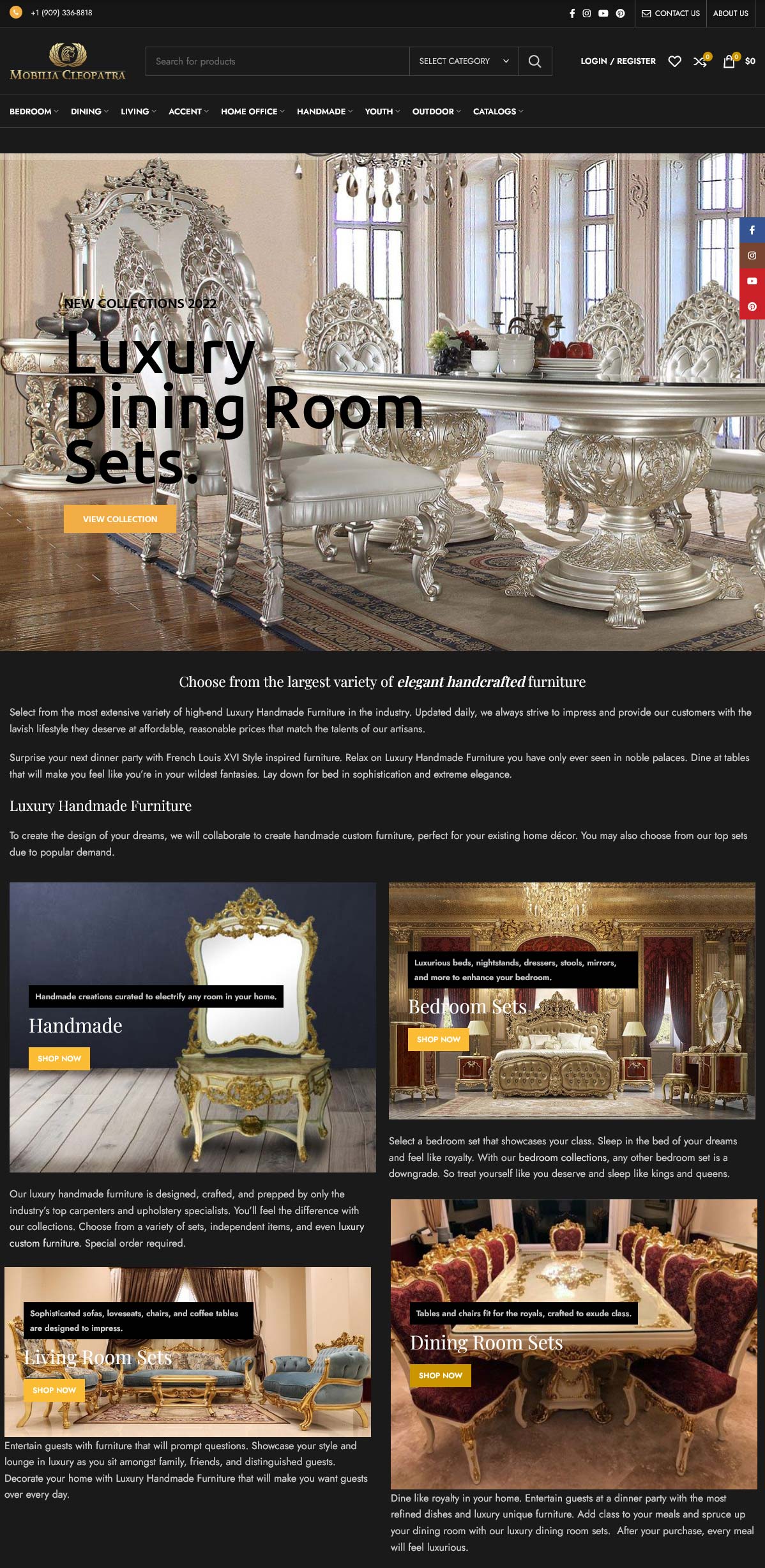 furniture store web design